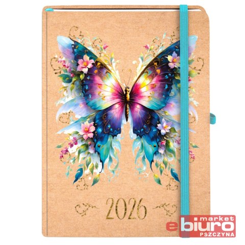 KALENDARZ KRAFT A5 MOTYL TNS ANTRA