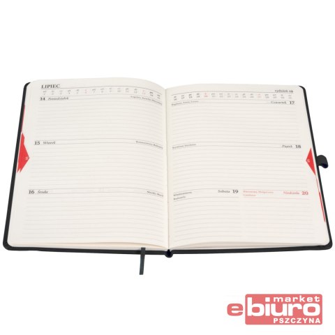 KALENDARZ MEMOFIX A5 TDW CZARNY ANTRA