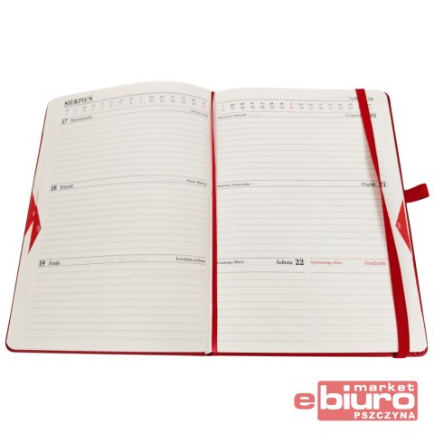 KALENDARZ MEMOFIX A5 TDW CZERWONY ANTRA