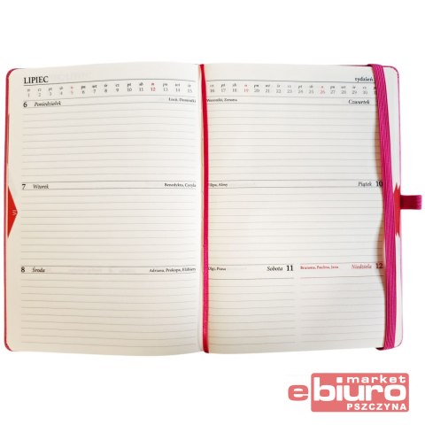 KALENDARZ MEMOFIX A5 TDW RÓŻOWY ANTRA