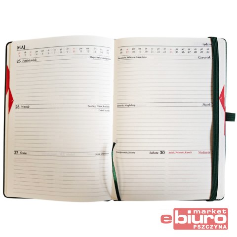 KALENDARZ MEMOFIX A5 TDW ZIELONY ANTRA