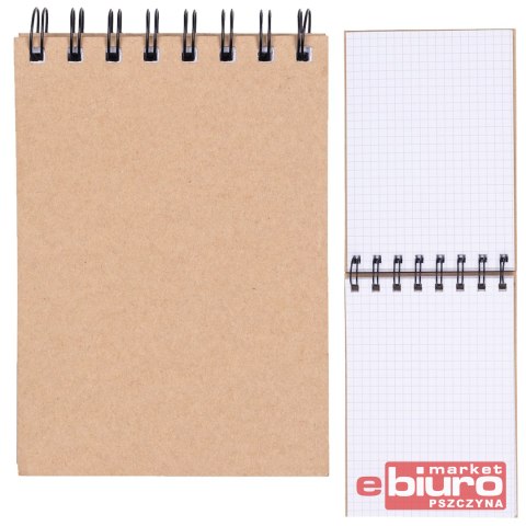 KOŁONOTATNIK OFFICE A6 80K KR 80G CRAFT BRĄZ OKŁAD