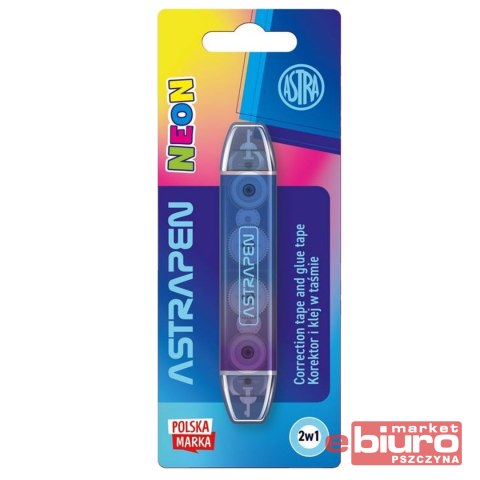 KOREKTOR I KLEJ W TAŚMIE 2W1 NEON LINE BLISTER AST