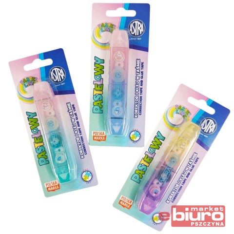 KOREKTOR I KLEJ W TAŚMIE 2W1 PASTEL LINE BLISTER