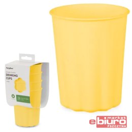 KUBECZKI PLASTIKOWE FALBANKA 220ML ŻÓŁTY A'4 PARTY