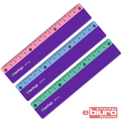 LINIJKA ENVY 15CM PLASTIK MIX KOL BERLINGO