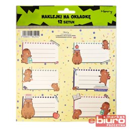 NAKLEJKI NA OKŁADKĘ 2 12SZT KAPIBARA HENRY