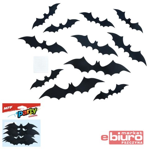 NAKLEJKI NA ŚCIANĘ NIETOPERZE 12SZT 1042215 MFP