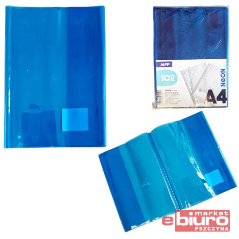 OKŁADKA NA ZESZYT A4 180MIC NEON BLUE A'10 MFP