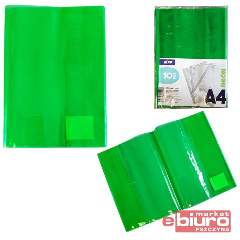 OKŁADKA NA ZESZYT A4 180MIC NEON GREEN A'10 MFP
