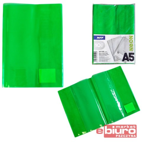 OKŁADKA NA ZESZYT A5 180MIC NEON GREEN A'10 MFP