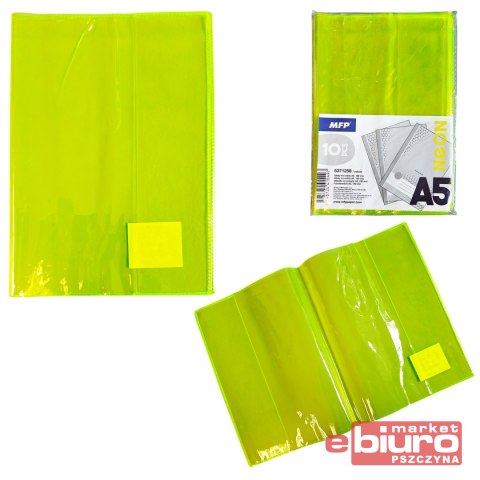 OKŁADKA NA ZESZYT A5 180MIC NEON YELLOW A'10 MFP