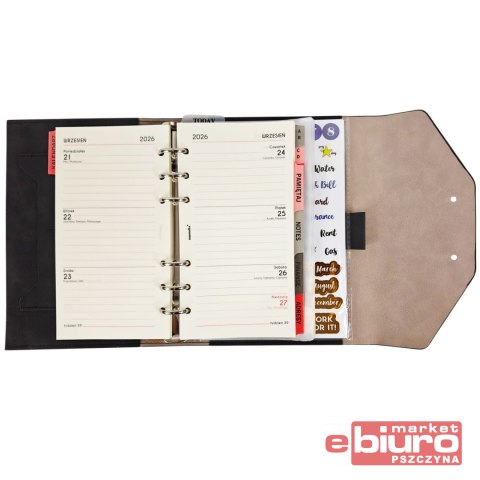 ORGANIZER MEMOFIX B6 CZARNY NUBUK ANTRA