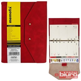 ORGANIZER MEMOFIX B6 CZERWONY NUBUK ANTRA