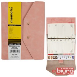 ORGANIZER MEMOFIX B6 RÓŻOWY NUBUK ANTRA