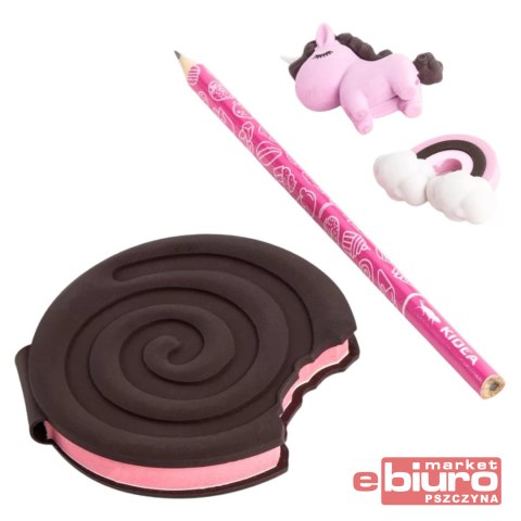 PAMIĘTNIK Z AKCESORIAMI MALINOWY KREM KIDEA