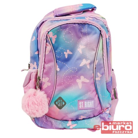 PLECAK 3-KOM. STRIGHT BP-26 PPINK BUTTERFLIES MAJE