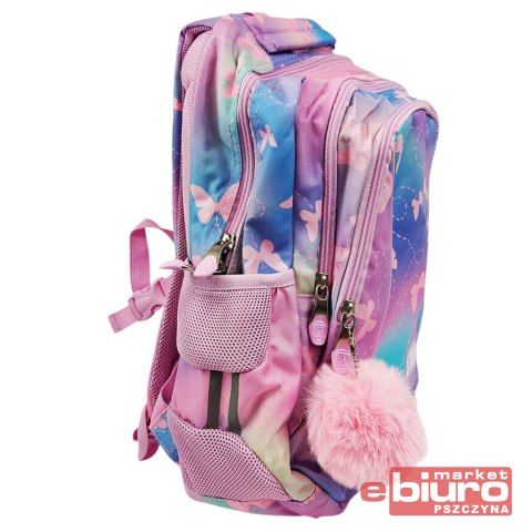 PLECAK 3-KOM. STRIGHT BP-26 PPINK BUTTERFLIES MAJE