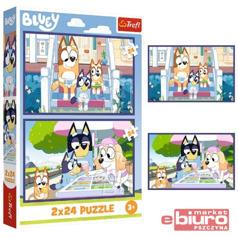 PUZZLE 2X24 ZABAWNA BLUEY 34446 TREFL