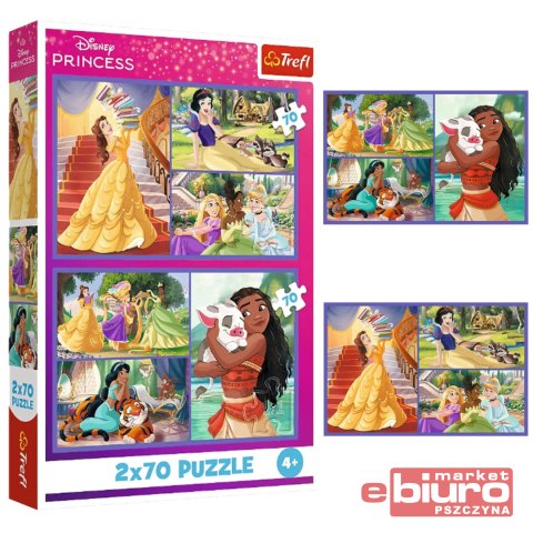 PUZZLE 2X70 BAJKOWE DNI DISNEY PRINCESS TREFL