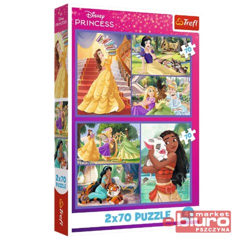 PUZZLE 2X70 BAJKOWE DNI DISNEY PRINCESS TREFL