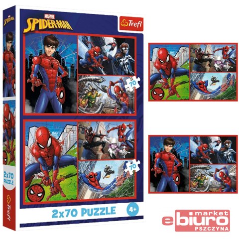 PUZZLE 2X70 PAJĘCZE HISTORIE MARVEL SPIDERMAN TREF