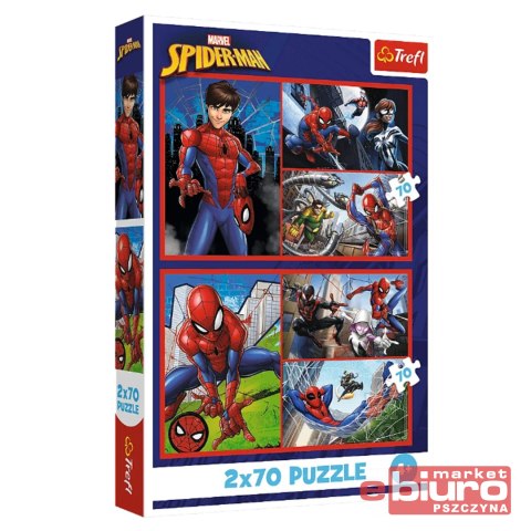 PUZZLE 2X70 PAJĘCZE HISTORIE MARVEL SPIDERMAN TREF