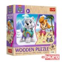 PUZZLE 24 DREWNIANE KONTUROWE DZIEWCZĘCY PSI PATRO