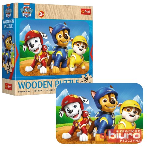 PUZZLE 24 DREWNIANE KONTUROWE UROCZA PSIA EKIPA