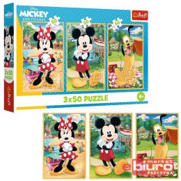 PUZZLE 3X50 MYSZKI NA WAKACJACH TREFL