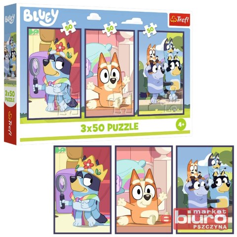 PUZZLE 3X50 RODZINA BLUEY 34890 TREFL