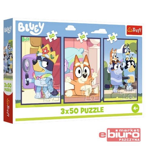 PUZZLE 3X50 RODZINA BLUEY 34890 TREFL