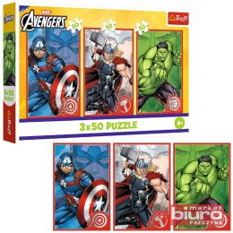 PUZZLE 3X50 TWÓJ BOHATER MARVEL THE AVENDERS TREF