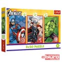 PUZZLE 3X50 TWÓJ BOHATER MARVEL THE AVENDERS TREF