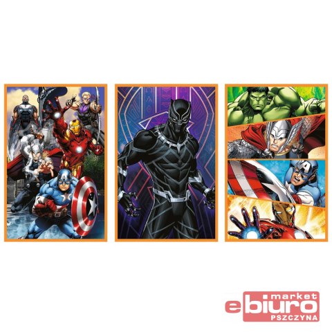 PUZZLE 3X80 DNI PEŁNE AKCJI MARVEL THE AVENGERS