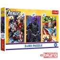 PUZZLE 3X80 DNI PEŁNE AKCJI MARVEL THE AVENGERS