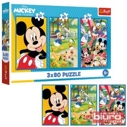 PUZZLE 3X80 EKIPA MYSZKI MIKI TREFL