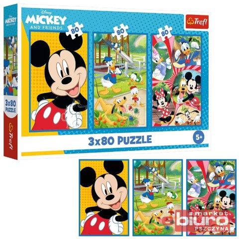 PUZZLE 3X80 EKIPA MYSZKI MIKI TREFL
