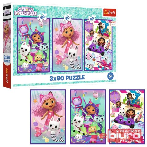 PUZZLE 3X80 KOLOROWE DNI GABBY TREFL