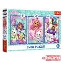 PUZZLE 3X80 KOLOROWE DNI GABBY TREFL