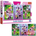 PUZZLE 3X80 MINNIE I PRZYJACIELE TREFL