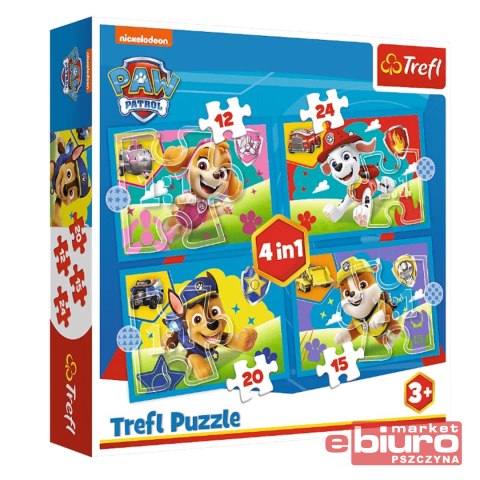 PUZZLE 4W1 BIEGNĄCE PIESKI 34628 TREFL
