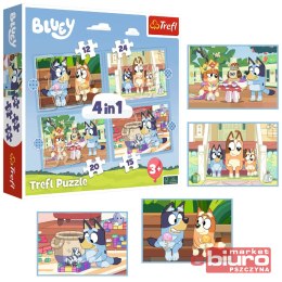 PUZZLE 4W1 BLUEY I JEGO ŚWIAT 34637 TREFL