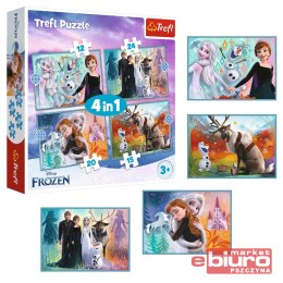 PUZZLE 4W1 NIEZWYKŁY ŚWIAT FROZEN 34381 TREFL