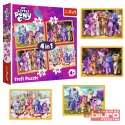 PUZZLE 4W1 POZNAJ KUCYKI PONY TREFL