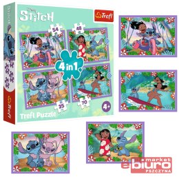 PUZZLE 4W1 SZALONY DZIEŃ LILO&STITCH TREFL