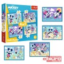 PUZZLE 4W1 ZABAWNE ZDARZENIA MYSZKI MIKI 34669 TRE