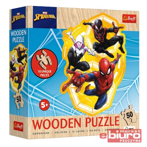 PUZZLE 50 DREWNIANE KONTUR SPIDER-MAN GOTOWY W AKC