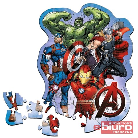 PUZZLE 50 DREWNIANE KONTUROWE PRZYGODY AVENGERS