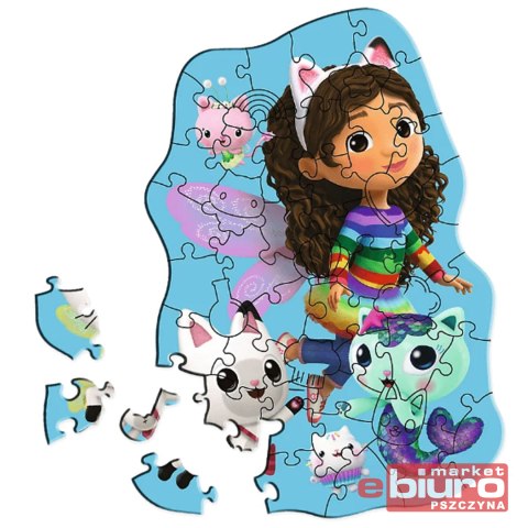 PUZZLE 50 DREWNIANE KONTUROWE WESOŁA GABBY TREFL